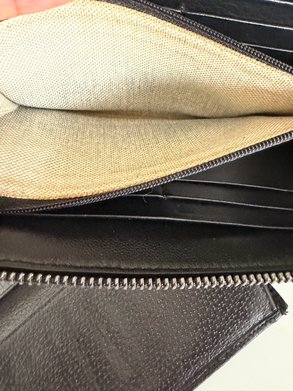 Gucci Black Canvas Continental Wallet with gold hardware and jimmy choo set of 2 - Picture 11 of 12